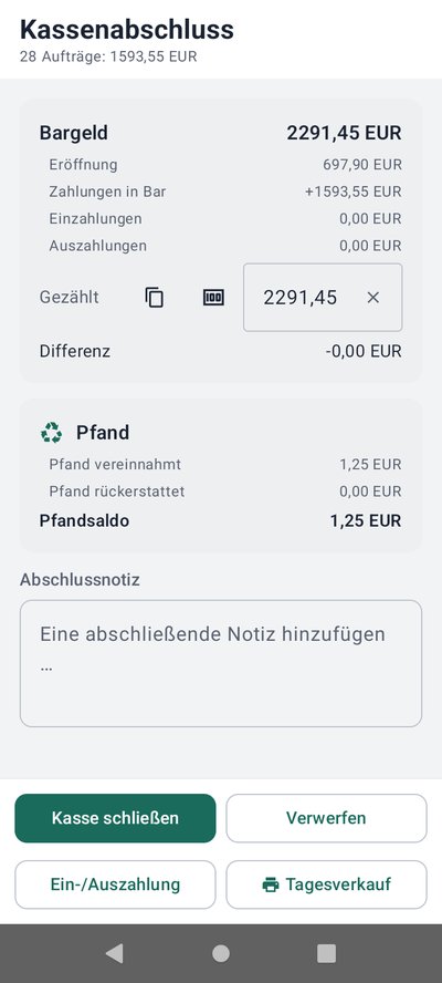 Kassenabschluss